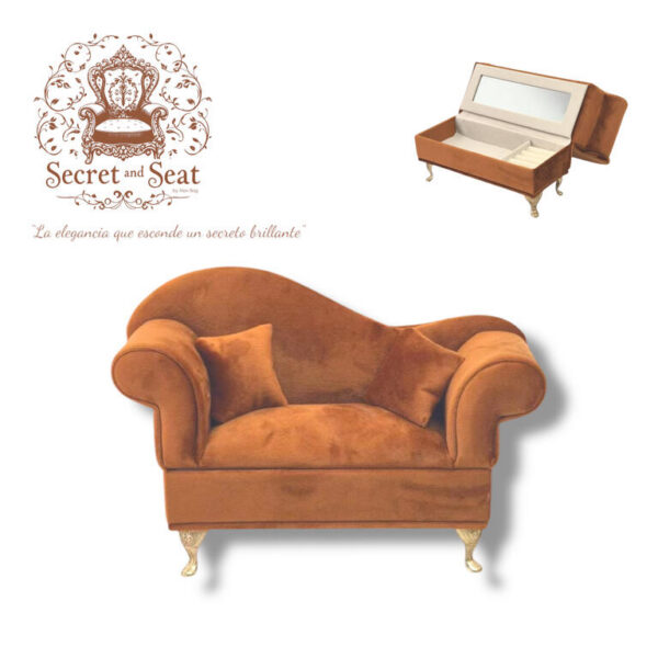 MINI SOFA SECRET & SEAT JOYERO DARK BROWN
