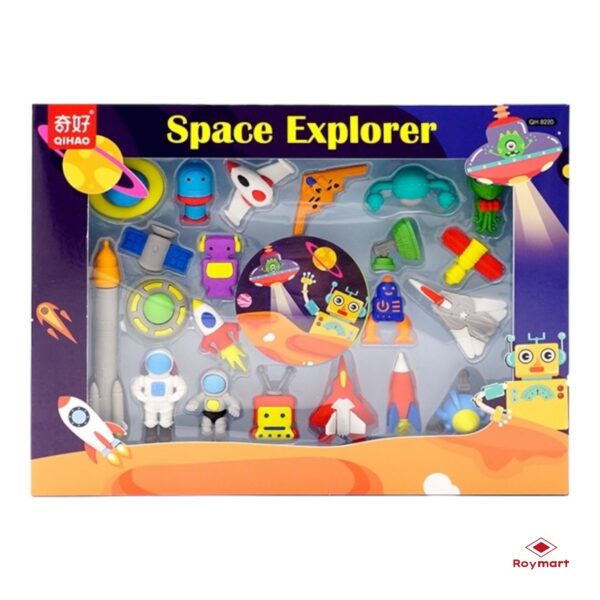 SET GOMAS DINO,SPACE,JUNGLE,FAIRY,4 SURTIDOS