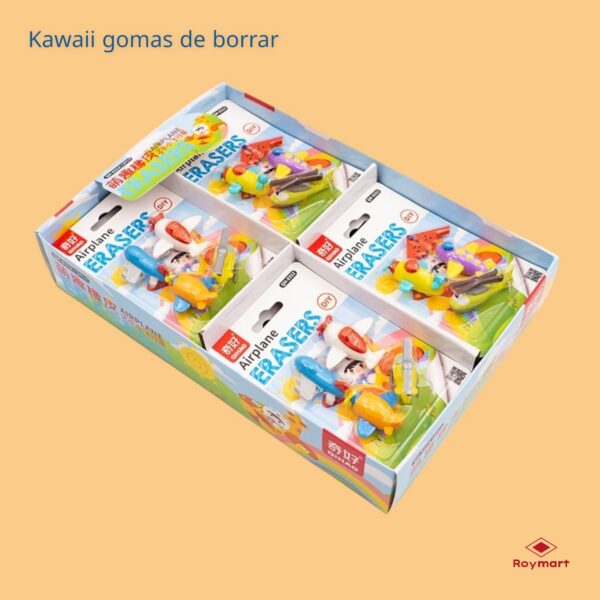 SET 12 GOMAS SURTIDAS AEROPLANOS,2 MODELOS