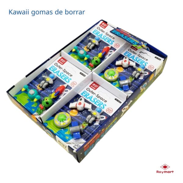 SET 12 GOMAS SURTIDAS SPACE,2 MODELOS