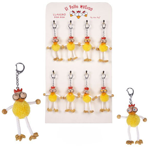 EXP.48 LLAVEROS POM POM (EL POLLO MATIAS)