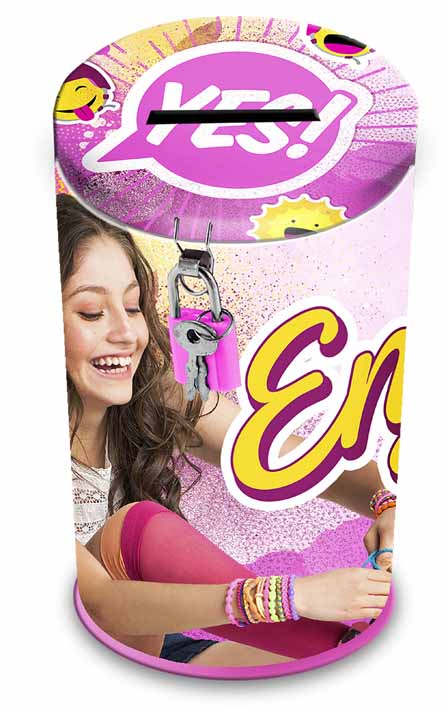 HUCHA C/CANDADO CILINDRO SOY LUNA