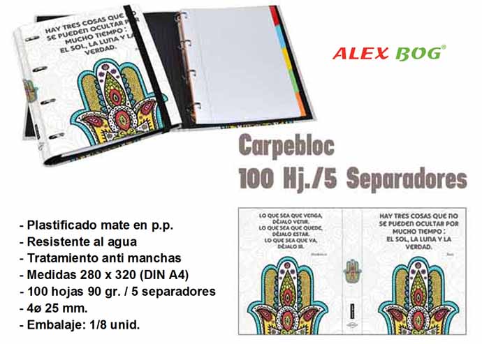 CARPEBLOC 100 HOJAS,COL.MANDALA,LO QUE SEA QUE....