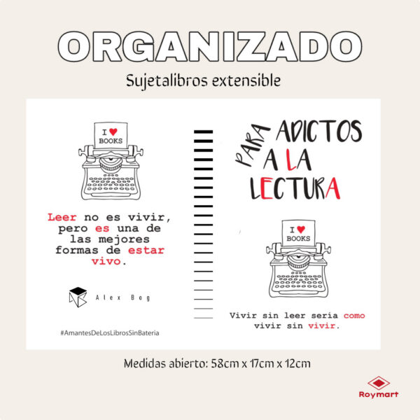 SUJETALIBROS EXTENSIBLE GAMA ORGANIZADO,3 COLORES