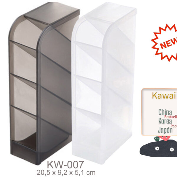 ORGANIZADOR VERTICAL 4 PISOS 2 COL.BLANCO Y NEGRO