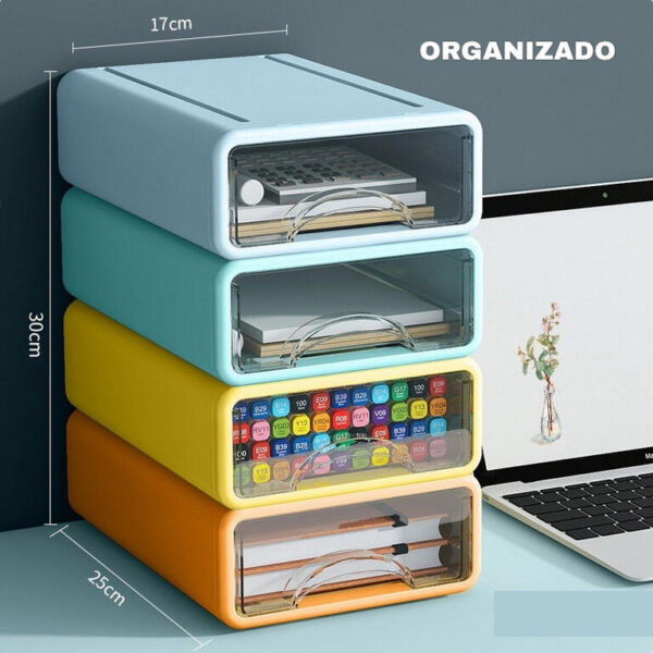 CAJONERAS ORGANIZACION APILABLES 4 COL.SURTIDOS