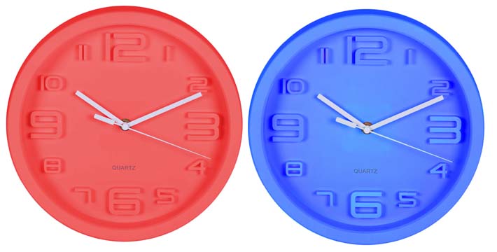 RELOJ PARED ROUND PEQUEÑO ,2 COLORES