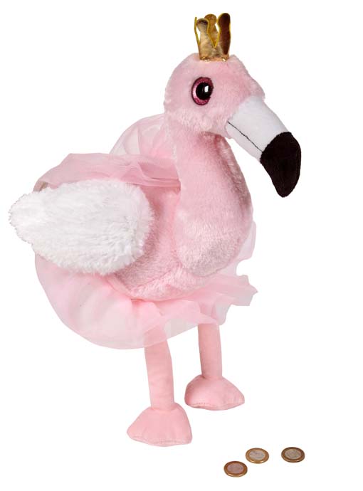 HUCHA PELUCHE FLAMENCO CON CORONA