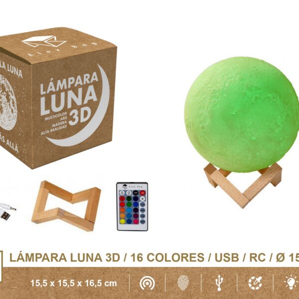 MOON LIGHT 15 CMS,16 COLORES R/C USB