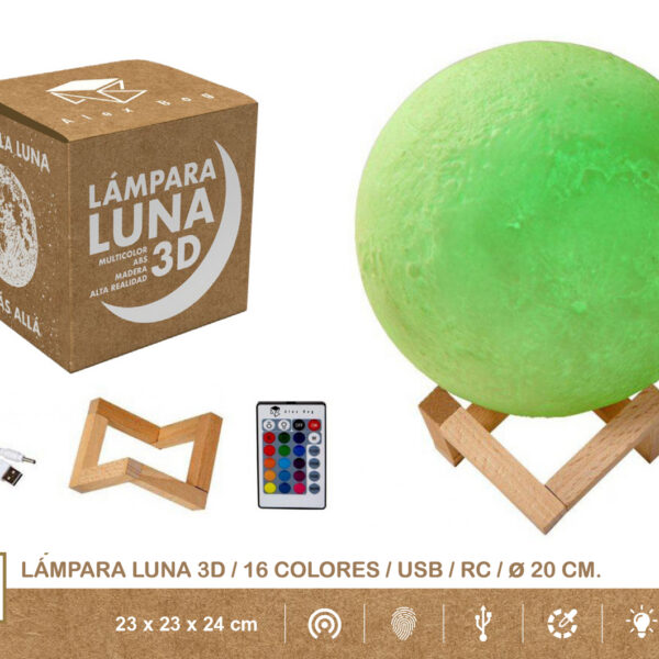 MOON LIGHT 20 CMS,16 COLORES R/C USB