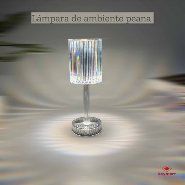 LAMPARA CRYSTAL AMBIENTE TIPO VASO CON PEANA