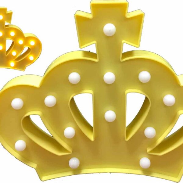 CORONA CON LUCES LED AMARILLA