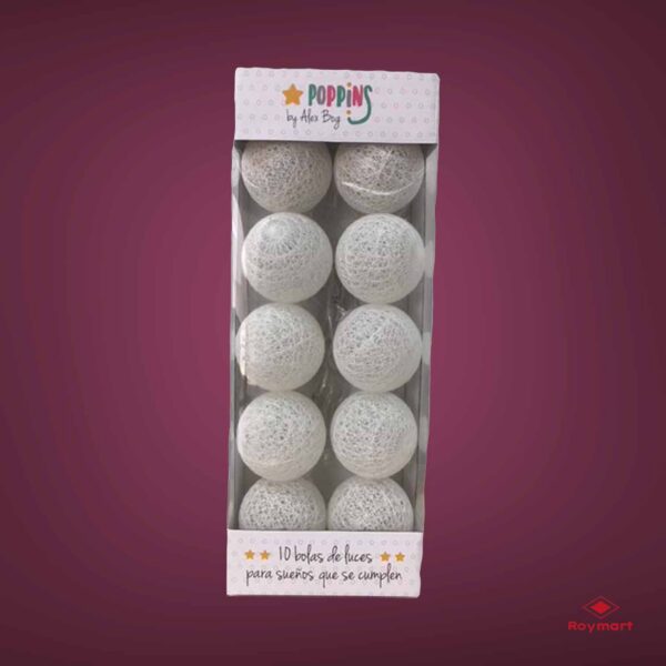 SET 10 GUIRNALDAS POPPINS BLANCAS
