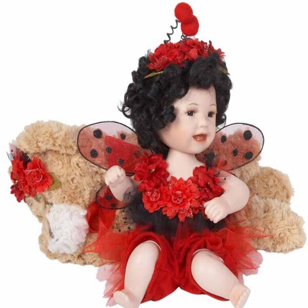 HADA LADY BUG CON OSO PELUCHE