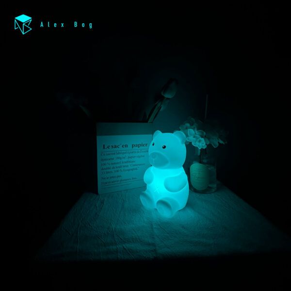 LAMPARA SILICONA BEAR CAMBIO COLOR RGB
