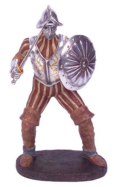 FIGURA CONQUISTADOR C/ESPADA Y ESCUDO