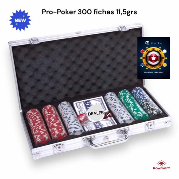 MALETA ALUMINIO JUEGO POKER 300 FICHAS