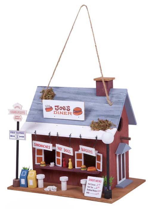 CASITA MADERA DECOR.BIRDHOUSE JOE'S DINER
