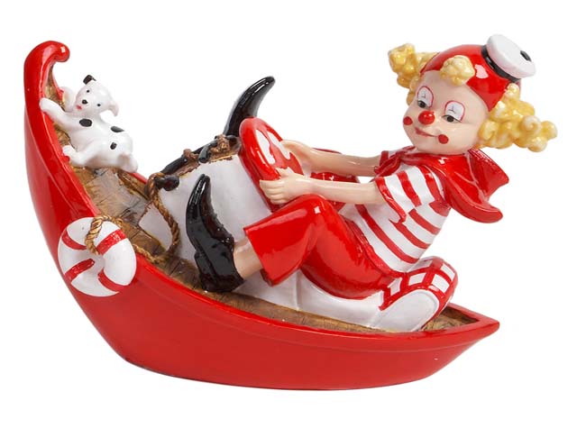 HUCHA PAYASO EN BARCA