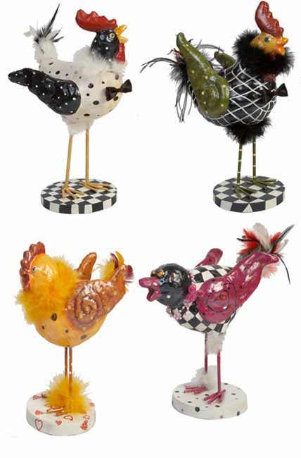 FIGURA DECORACION -POLLOS- ,4 MODELOS