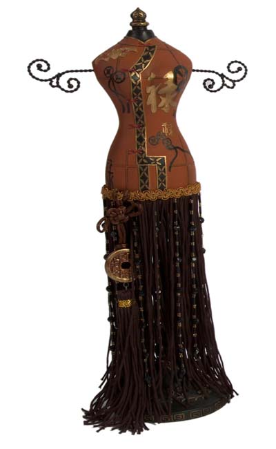 MANIQUI VESTIDO LARGO MARRON