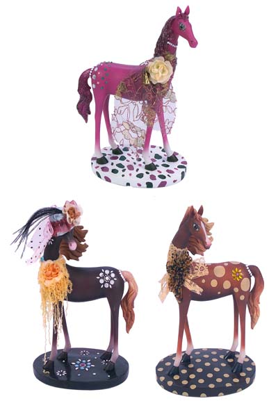FIG CERAMICA LADY HORSE,3 MOD SURT(QS-4601/4 )