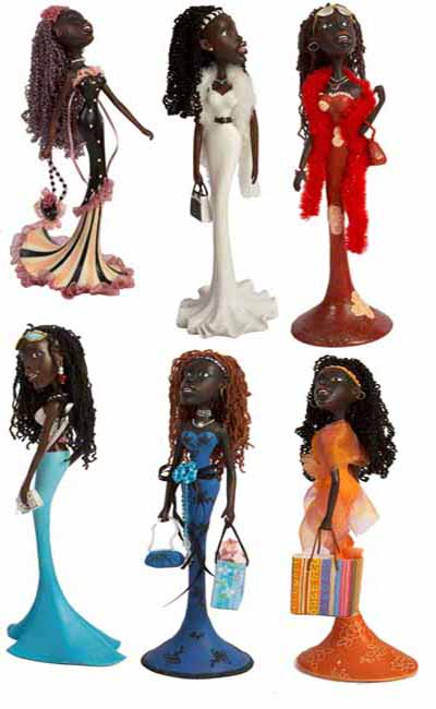 AFRICAN LADY GRANDE DECORACION , 6 MODELOS