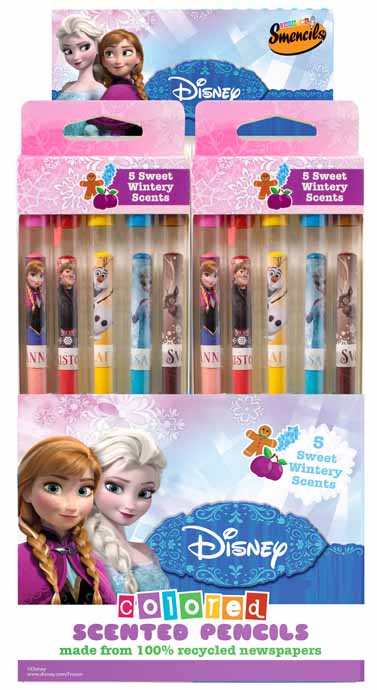 SET 5 LAPICES OLOROSOS FROZEN,4 COLORES
