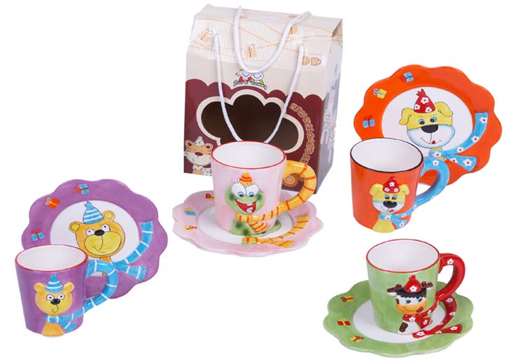 SET INFANTIL DESAYUNO 2 PZAS.,4 MOD.
