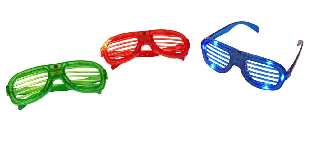 GAFAS FANTASIA CON LUCES LED MOD.PERSIANA,3COLORES