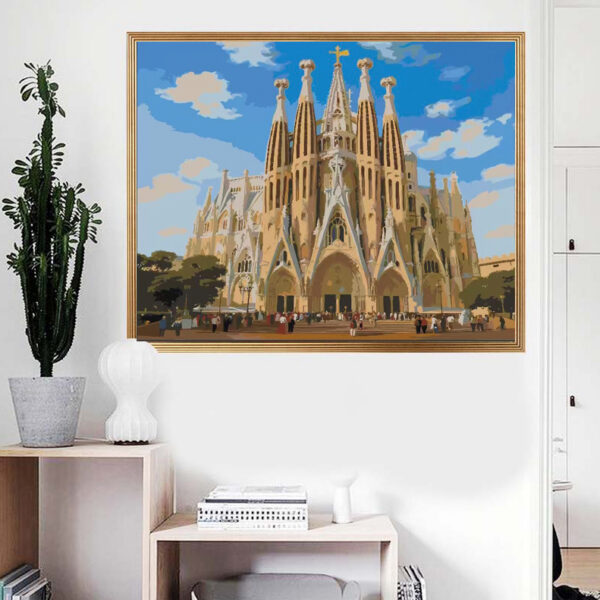 PINTAR POR NUMEROS SAGRADA FAMILIA
