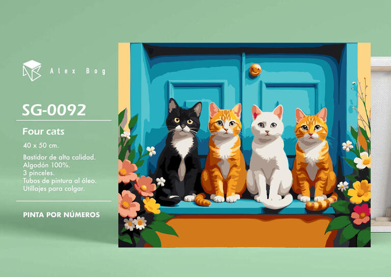 PINTAR POR NUMEROS FOUR CATS
