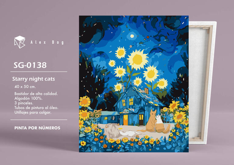 PINTAR POR NUMEROS SATARRY NIGHT CATS