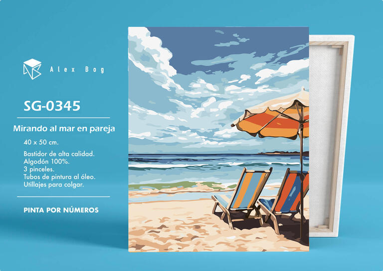 PINTAR POR NUMEROS MIRANDO AL MAR EN PAREJA