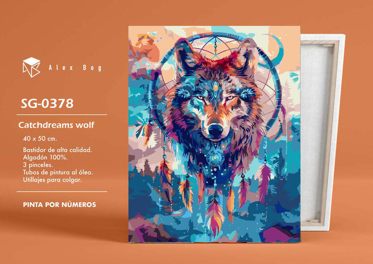 PINTAR POR NUMEROS CATCHDREAMS WOLF