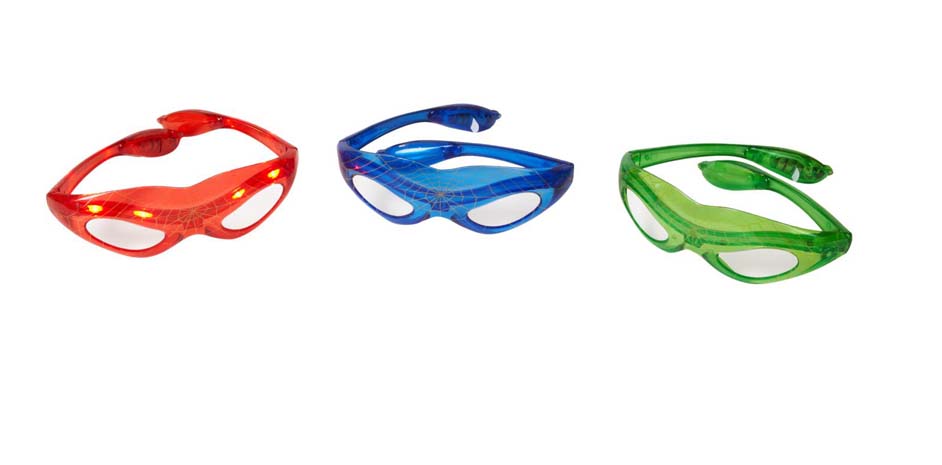 GAFAS FANTASIA CON LUCES LED MOD.BATMAN,3COLORES