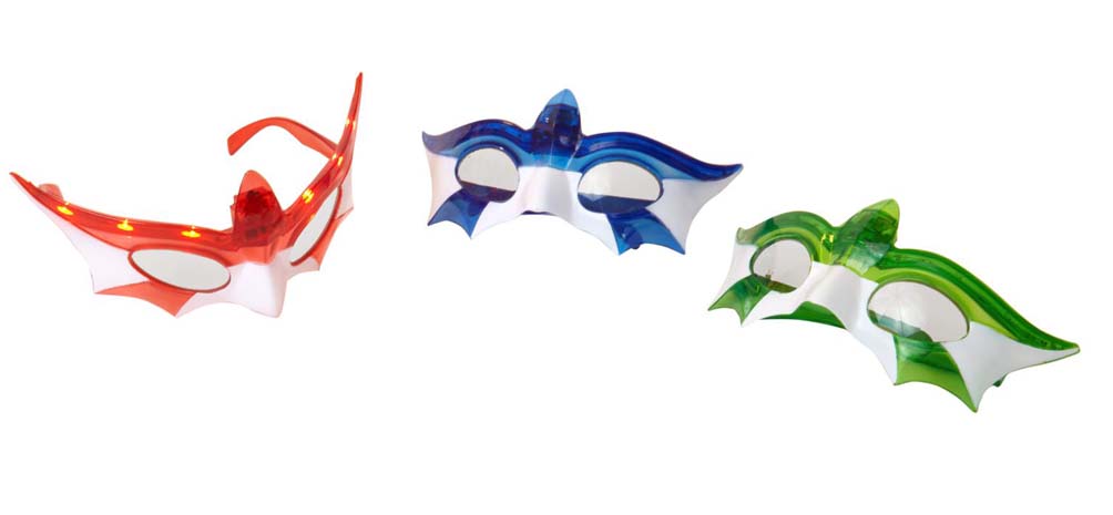 GAFAS FANTASIA CON LUCES LED MOD.CARNAVAL,3 COL.