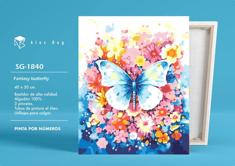 PINTAR POR NUMEROS FANTASY BUTTEREFLY