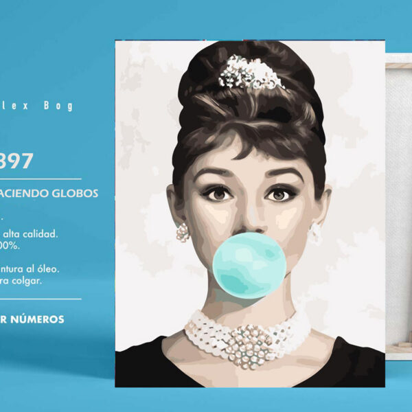 PINTAR POR NUMEROS AUDREY HACIENDO GLOBOS