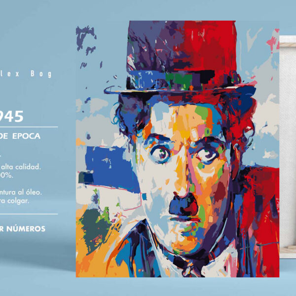 PINTAR POR NUMEROS RETRATO DE CHARLES CHAPLIN