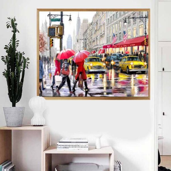 PINTAR POR NUMEROS RAIN IN NEW YORK