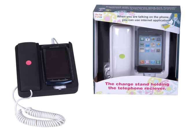 BASE TELEFONO PARA MOVIL , BLANCO Y NEGRO