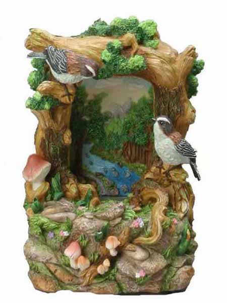 FUENTE LUMINOSA CON LUZ Y MUSICA PAJAROS