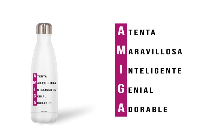 BOTELLA ACERO INOX 500 ML. AMIGA