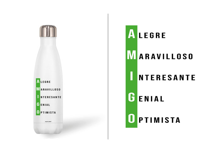 BOTELLA ACERO INOX 500 ML. AMIGO