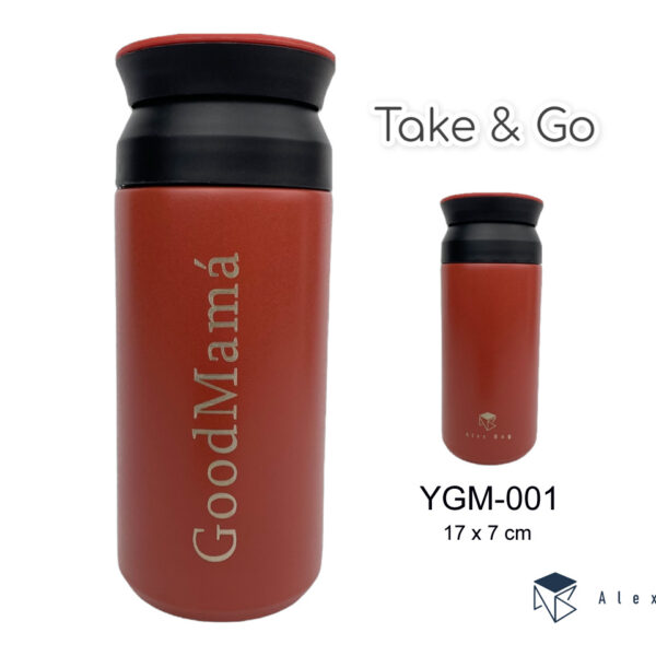 BOTELLA ACERO INOX 350 ML.COFFEE ,GOOD MAMA RED