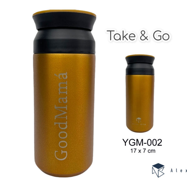 BOTELLA ACERO INOX 350 ML.COFFEE ,GOOD MAMA GOLD