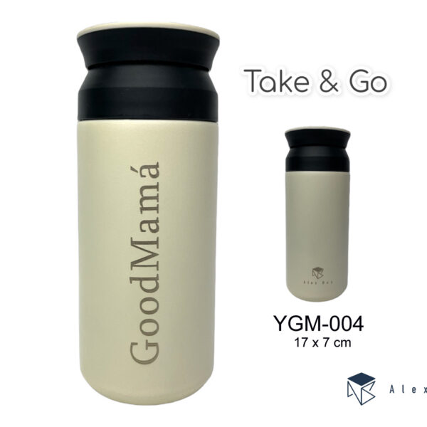 BOTELLA ACERO INOX 350 ML.COFFEE ,GOOD MAMA WHITE