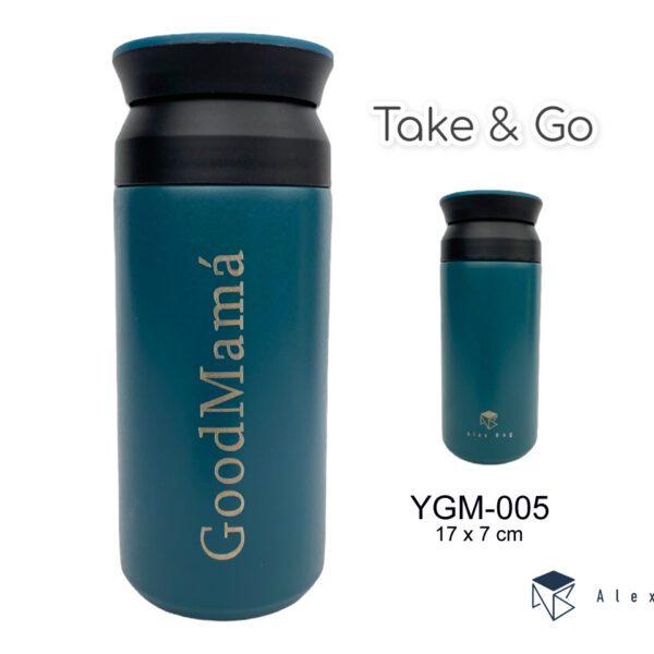 BOTELLA ACERO INOX 350 ML.COFFEE ,GOOD MAMA BLUE