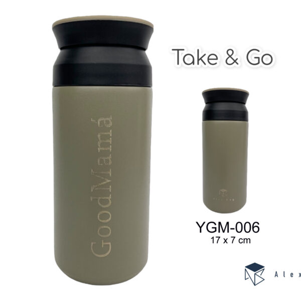 BOTELLA ACERO INOX 350 ML.COFFEE ,GOOD MAMA GREY